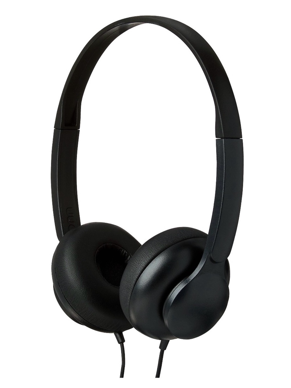 Wired On-Ear Headphones — Black Lightweight Design